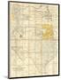 Map of The States of Kansas and Texas and Indian Territory, c.1867-null-Mounted Art Print