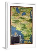 Map of the Strait of Magellan-Stefano Bonsignori-Framed Giclee Print