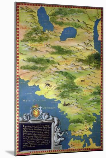 Map of the Strait of Magellan-Stefano Bonsignori-Mounted Giclee Print