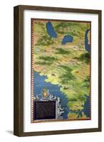Map of the Strait of Magellan-Stefano Bonsignori-Framed Giclee Print