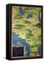 Map of the Strait of Magellan-Stefano Bonsignori-Framed Stretched Canvas