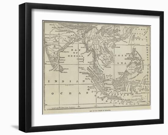 Map of the Strait of Malacca-John Dower-Framed Giclee Print