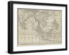 Map of the Strait of Malacca-John Dower-Framed Giclee Print