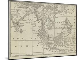 Map of the Strait of Malacca-John Dower-Mounted Giclee Print