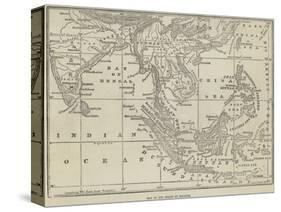 Map of the Strait of Malacca-John Dower-Stretched Canvas