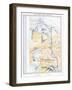 Map of the Suez Canal, c.1870-A. Le Bealle-Framed Giclee Print