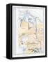 Map of the Suez Canal, c.1870-A. Le Bealle-Framed Stretched Canvas