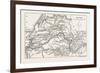 Map of the Tay, UK, River Tay, a River in Scotland-null-Framed Giclee Print