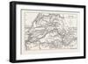 Map of the Tay, UK, River Tay, a River in Scotland-null-Framed Giclee Print
