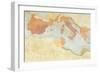 Map of the Territories under Roman Rule after the Second Punic War-null-Framed Giclee Print