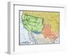 Map of the Territory Ceded by Mexico to the U.S. after the Mexican-American War, c.1848-1853-null-Framed Giclee Print