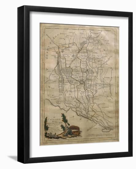 Map of the Territory of Crema, Italy-null-Framed Giclee Print