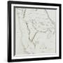 Map of the Territory West of the Rocky Mountains, 1837-B.S. Bonneville-Framed Giclee Print