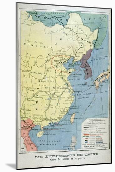 Map of the Theatre of the War in China, 1900-null-Mounted Giclee Print