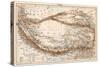 Map of the Tibet Peninsula, circa 1870. Lithograph from 19Th Century Illustration.-null-Stretched Canvas