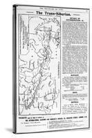 Map of the Trans-Siberian Railway, Produced by J. Bartholomew and Co., c.1920-English School-Stretched Canvas