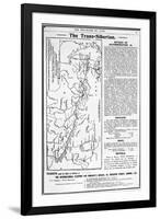 Map of the Trans-Siberian Railway, Produced by J. Bartholomew and Co., c.1920-English School-Framed Giclee Print