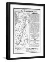 Map of the Trans-Siberian Railway, Produced by J. Bartholomew and Co., c.1920-English School-Framed Giclee Print