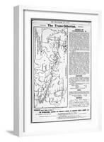 Map of the Trans-Siberian Railway, Produced by J. Bartholomew and Co., c.1920-English School-Framed Giclee Print