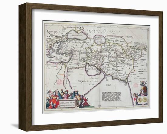 Map of the Travels of Alexander the Great-Willem And Joan Blaeu-Framed Giclee Print