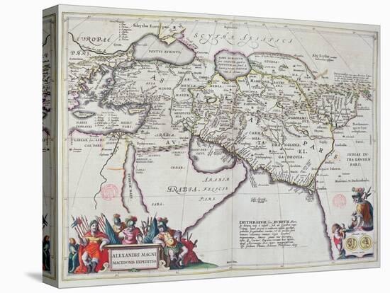 Map of the Travels of Alexander the Great-Willem And Joan Blaeu-Stretched Canvas