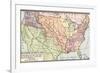 Map of the U.S. in 1792, Showing Colonial Claims on Oregon Territory-null-Framed Giclee Print