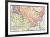 Map of the U.S. in 1792, Showing Colonial Claims on Oregon Territory-null-Framed Giclee Print