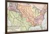 Map of the U.S. in 1792, Showing Colonial Claims on Oregon Territory-null-Framed Giclee Print