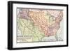 Map of the U.S. in 1792, Showing Colonial Claims on Oregon Territory-null-Framed Giclee Print