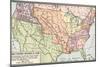 Map of the U.S. in 1792, Showing Colonial Claims on Oregon Territory-null-Mounted Giclee Print