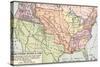 Map of the U.S. in 1792, Showing Colonial Claims on Oregon Territory-null-Stretched Canvas