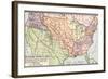 Map of the U.S. in 1792, Showing Colonial Claims on Oregon Territory-null-Framed Giclee Print