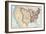 Map of the U.S. in 1803, Showing the Louisiana Purchase-null-Framed Giclee Print