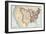 Map of the U.S. in 1803, Showing the Louisiana Purchase-null-Framed Giclee Print