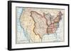 Map of the U.S. in 1803, Showing the Louisiana Purchase-null-Framed Giclee Print