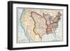 Map of the U.S. in 1803, Showing the Louisiana Purchase-null-Framed Premium Giclee Print