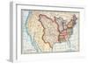 Map of the U.S. in 1803, Showing the Louisiana Purchase-null-Framed Premium Giclee Print