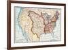 Map of the U.S. in 1803, Showing the Louisiana Purchase-null-Framed Giclee Print