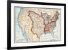 Map of the U.S. in 1803, Showing the Louisiana Purchase-null-Framed Giclee Print