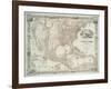 Map of the United States, British provinces, Mexico, West Indies and Central America, 1850-American School-Framed Giclee Print
