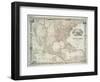 Map of the United States, British provinces, Mexico, West Indies and Central America, 1850-American School-Framed Giclee Print