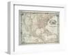 Map of the United States, British provinces, Mexico, West Indies and Central America, 1850-American School-Framed Giclee Print