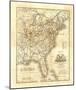 Map of The United States, c.1845-John Warner Barber-Mounted Art Print