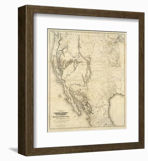 Map of the United States, c.1850-null-Framed Art Print