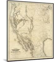 Map of the United States, c.1850-null-Mounted Art Print