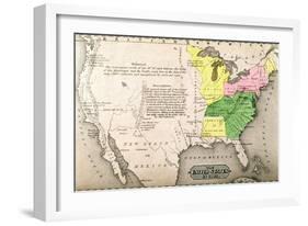 Map of the United States in 1803-null-Framed Giclee Print