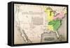 Map of the United States in 1803-null-Framed Stretched Canvas