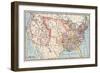 Map of the United States in 1830-null-Framed Giclee Print