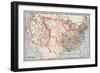 Map of the United States in 1830-null-Framed Giclee Print