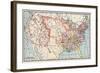 Map of the United States in 1830-null-Framed Giclee Print